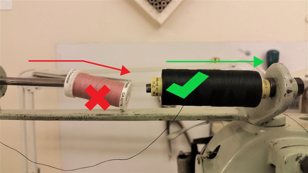 'Sew-all' spools DO NOT fit on the Keyhole machine. buttons, buttonholes, covered buttons, dmbuttons